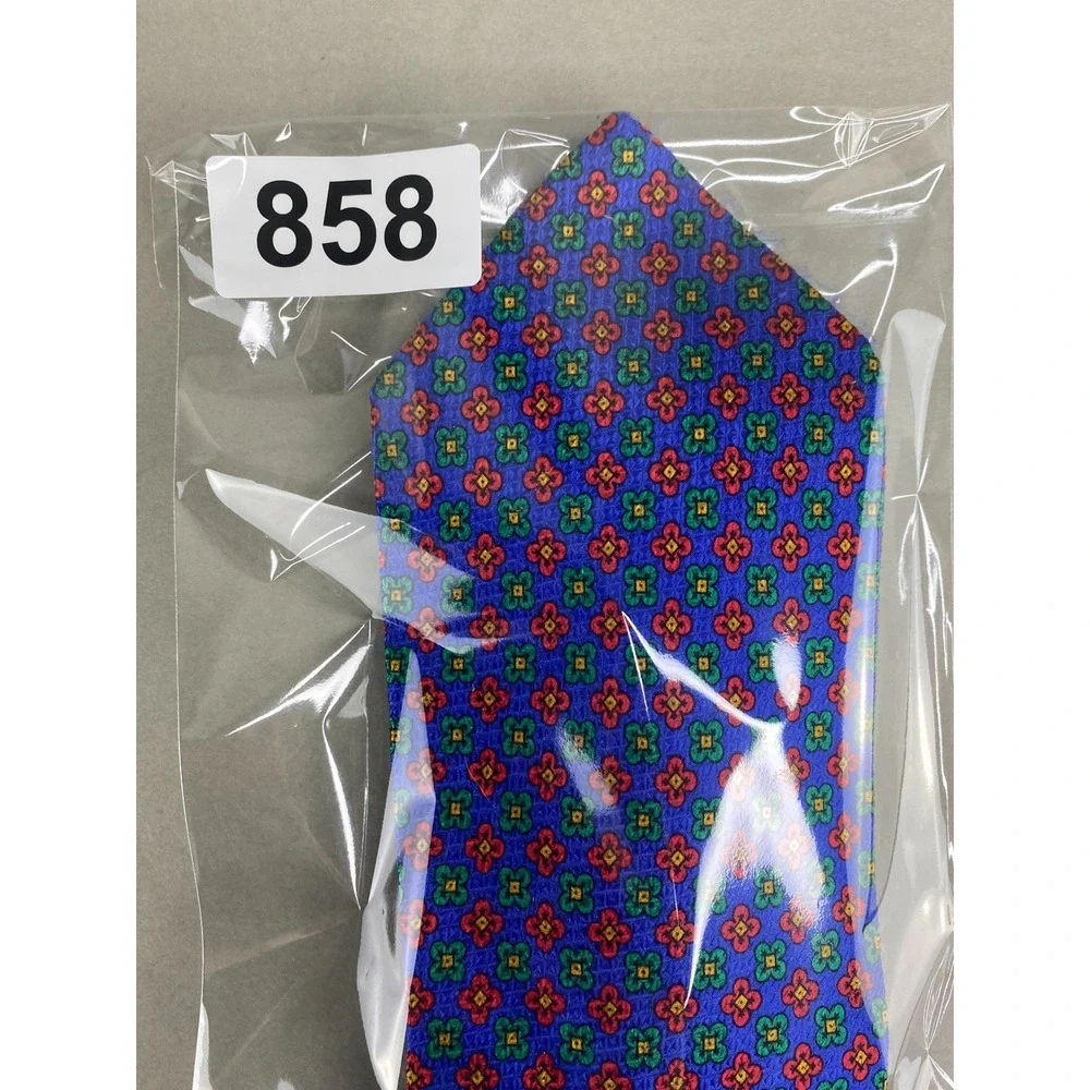 Bill Blass Mens Silk‎ Tie Blue Red Green Floral Medallion Made in USA 56x4